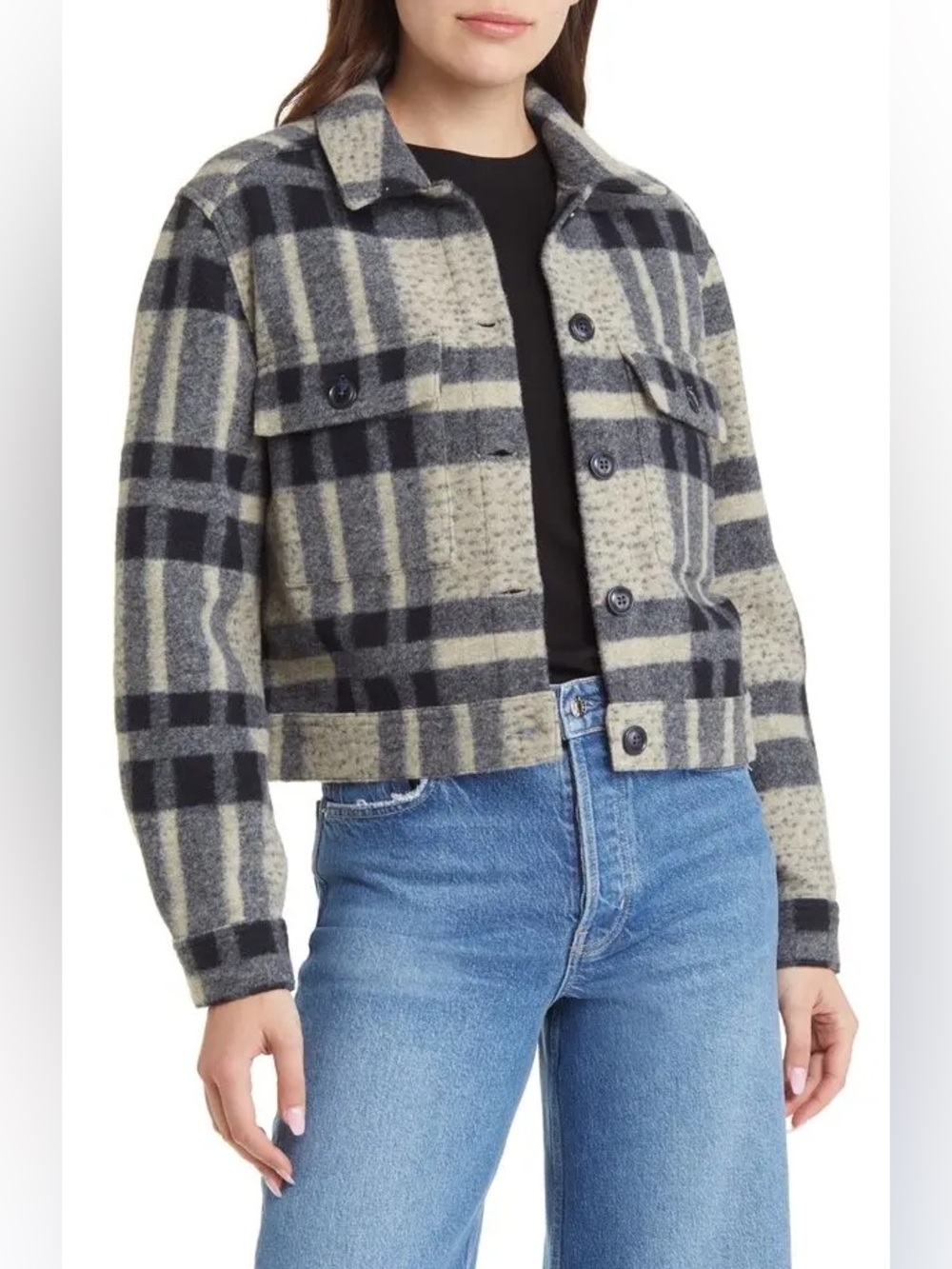 Rails Steffi Plaid Trucker Jacket size medium retail $298
